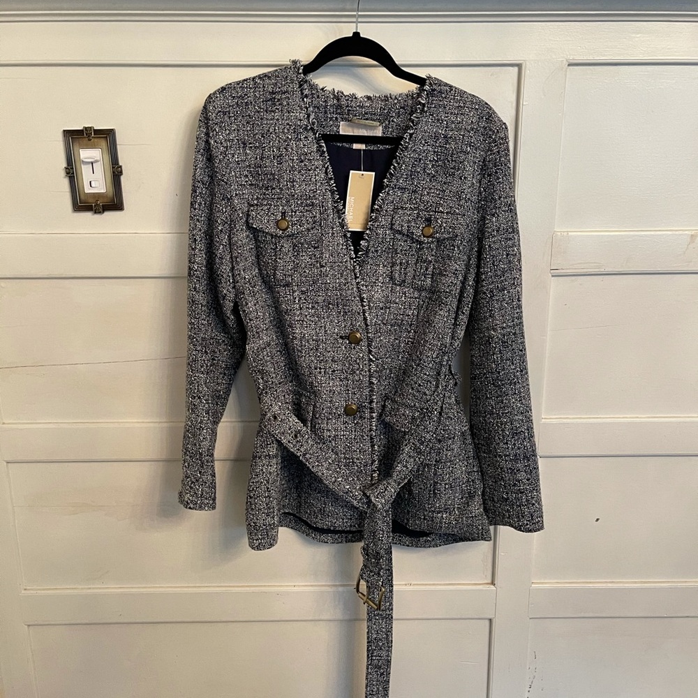 Michael Kors ⭐️ Tweed Blazer Jacket 12 NWT
